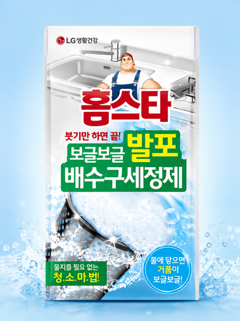 홈스타 보글보글 발포 배수구 세정제 120g, 분말형 배수관 청소용