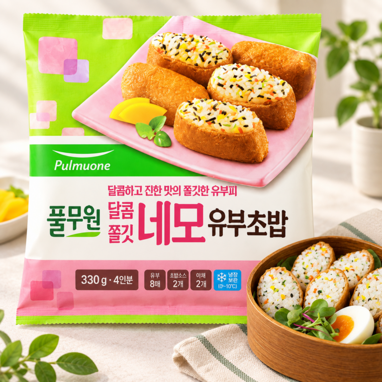 풀무원 달콤쫄깃 네모 유부초밥 330g 1개 4인분