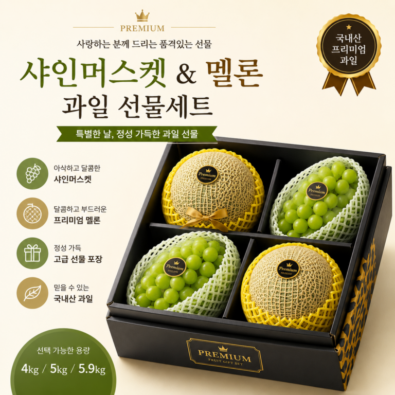 프리미엄 샤인머스켓 멜론 부모님 추석 과일선물세트