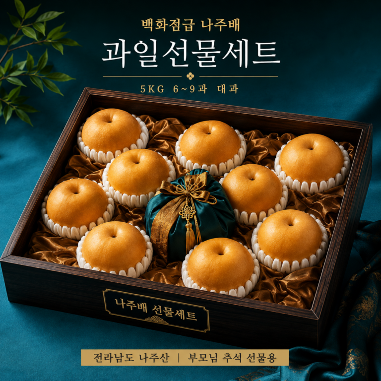 백화점급 나주배 부모님 추석 과일선물세트 5kg 6~9과