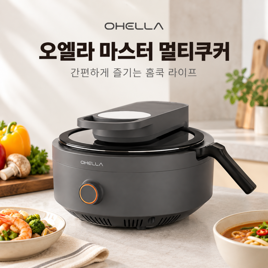 오엘라 마스터 멀티쿠커 MC01 3.5L 대용량 전기냄비 (가정용 자취 캠핑 요리) 제품 이미지